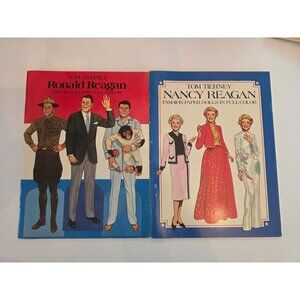 Tom Tierney Ronald & Nancy Reagan Paper Dolls In Full Color Book Set